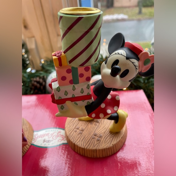 Mickey’s season of song taper candleholders Christmas Mickey & Minnie Disney ‘97 - Picture 9 of 16